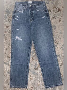 pistola Distressed Straight-Leg Jeans in Medium Blue Wash
